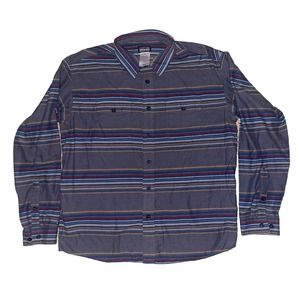 Patagonia Long Sleeve Buckshot Button Shirt Mens Size L Striped